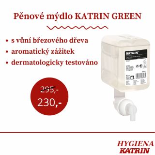 🌿 Katrin Green – osvěžující pěnové mýdlo s vůní březového dřeva 🌿 Proměňte mytí rukou v aromatický zážitek! Užijte si...
