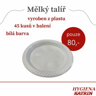 Bílý plastový talíř, který se hodí na každou příležitost – od rodinné oslavy po firemní akci. Lehký, odolný a praktický,...